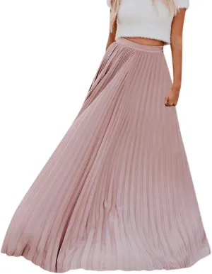Womens Fashion High Waist Fold Soild Vintage Loose Beach Wrap Maxi Long Skirt Knee Length Knit Skirt