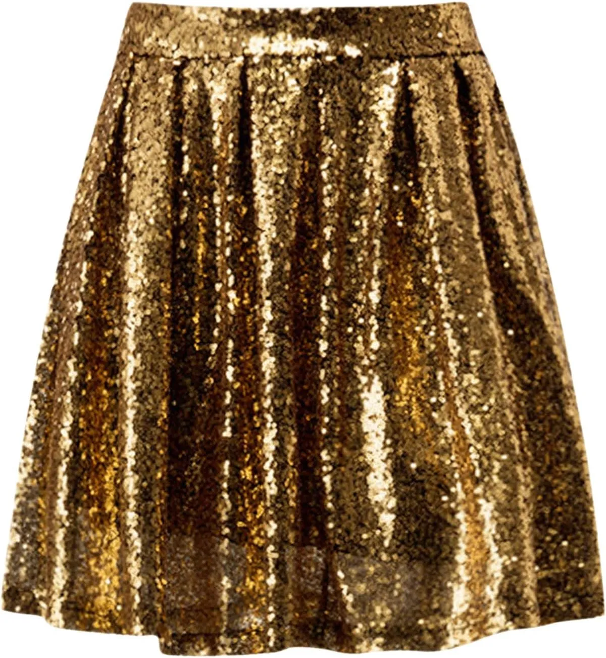 Women's Fashion High Waist Pleated Solid Color Short Skirt Loose Sequin Skirt Skirt for Women Tulle