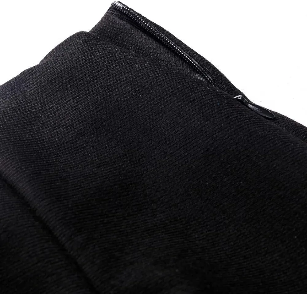 Womens High Waist Plaid Skirt Bodycon Pencil Wool Mini Skirts Fall Winter Short Skirt