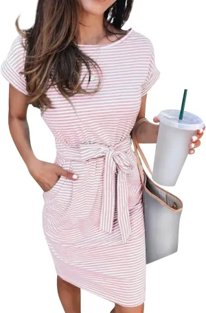 Women's Maxi Dress Spring Summer Casual Loose Floral Printed A-Line 2024 V Neck Short Sleeve Boho Midi Dresses, S-3XL
