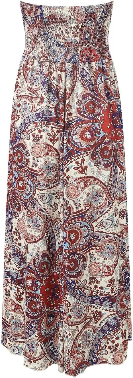 Womens Maxi Skirts Casual High Slim Waist Boho Flowy Summer Casual Elegant Beach Vacation 2025 Trendy Loose