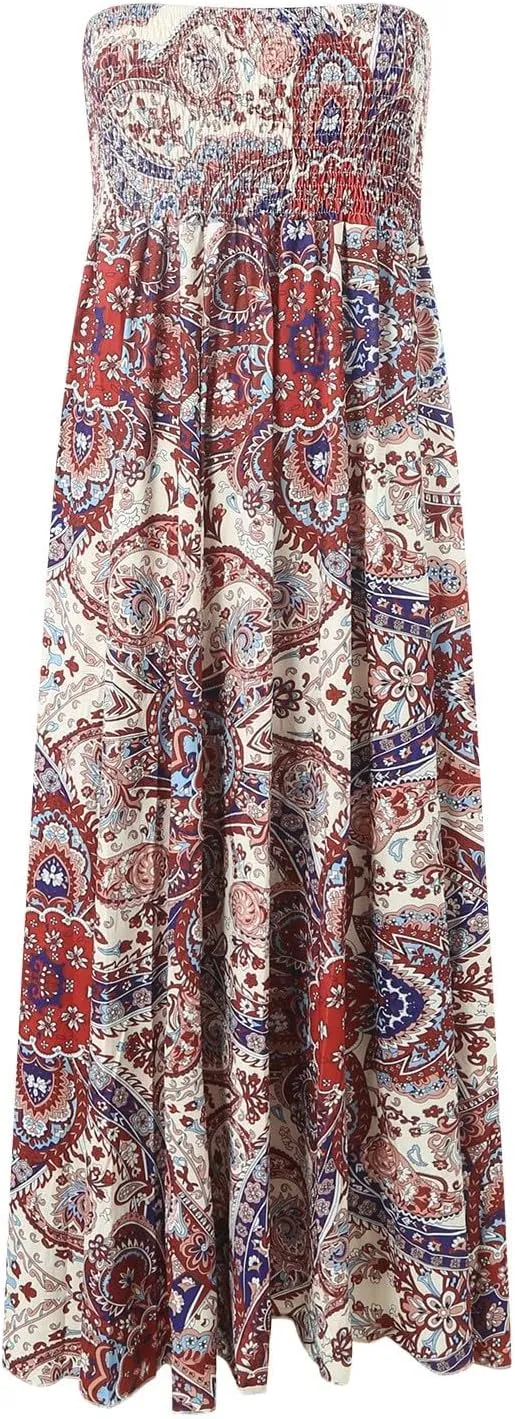 Womens Maxi Skirts Casual High Slim Waist Boho Flowy Summer Casual Elegant Beach Vacation 2025 Trendy Loose