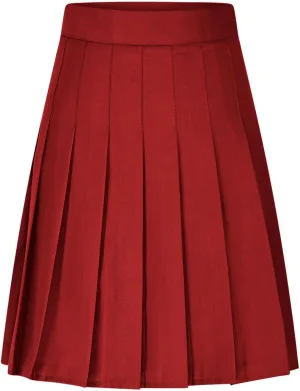 Womens School Uniform Cheerleader Skirts Summer Elastic Waist Athletic Pleated Skorts Plus Size Fashion Loose Skirt