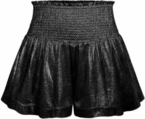 Women's Skirt Casual Loose and Elastic Waist Flash Shorts Metallic Fashion Pleated Waist Short High Skirt for