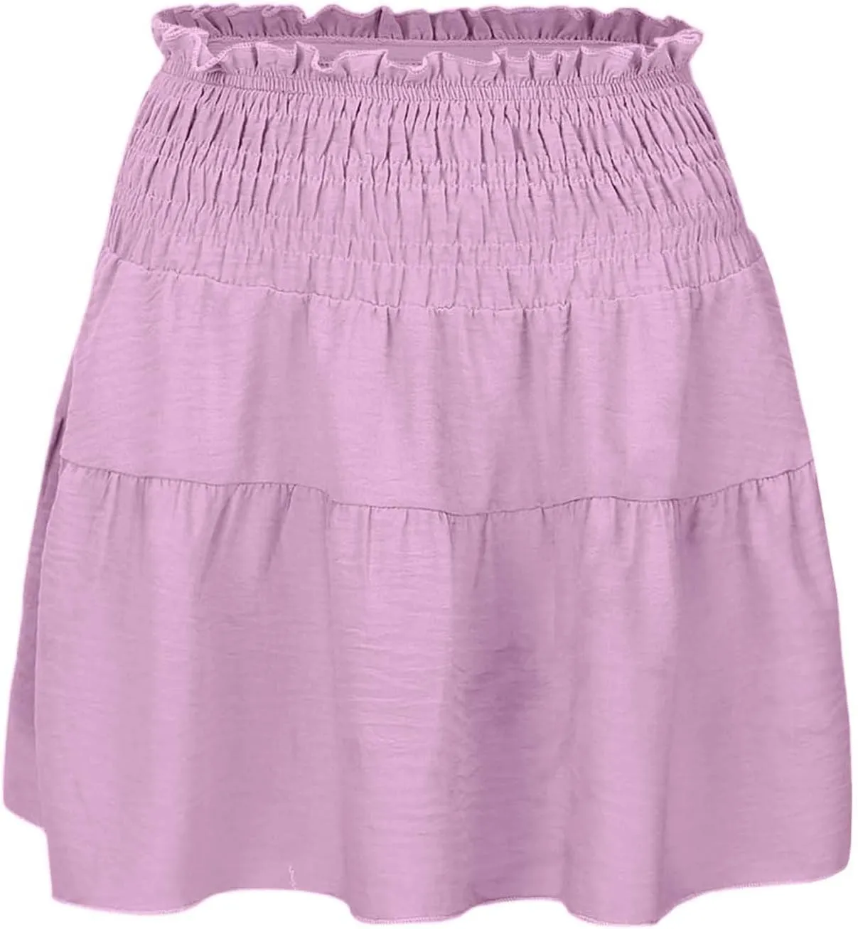 Women's Skirt Flowy A-Line Skirts High Waisted Peplum Mini Dress Summer Casual Y2K Pleated Cute Dress 2025 Fashion