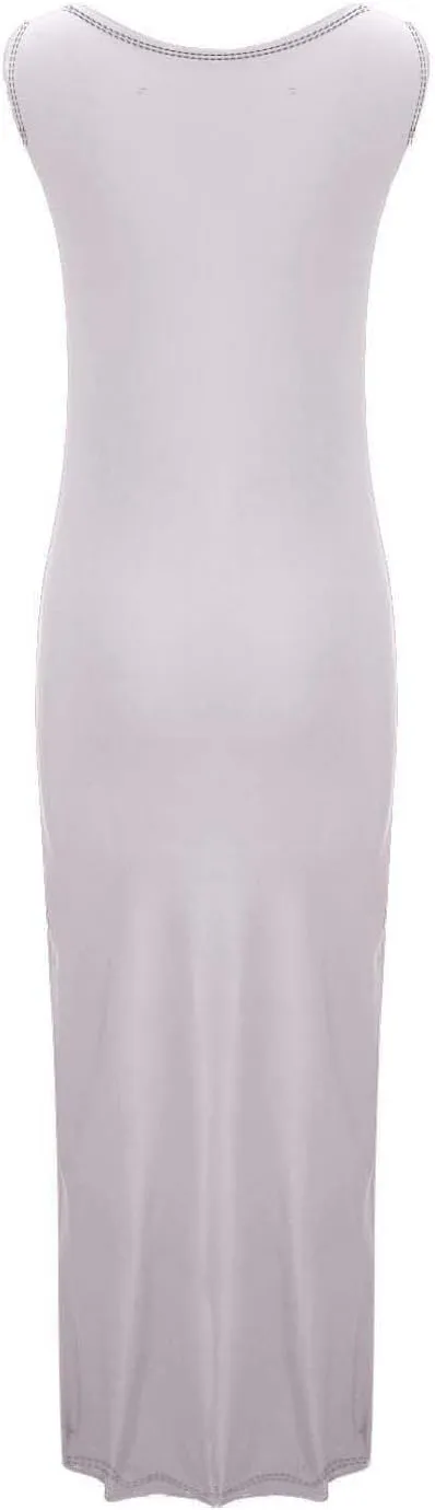 Womens Summer Bodycon Maxi Dresses 2025 Basic Casual Sleeveless Tank Dress Scoop Neck Cocktail Sundresses