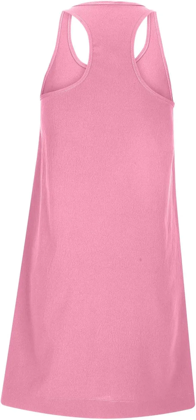 Womens Summer Casual V Neck Sleeveless Mini Dress 2024 Ruffle Swing Solid Color A Line Short Boho Sundresses