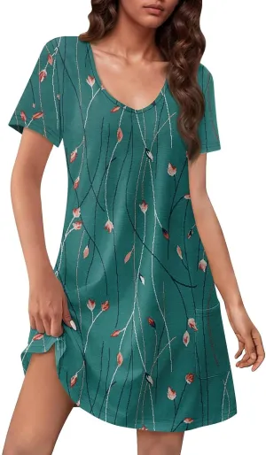 Women's Summer Dresses 2025 Beach Casual Sleeveless Floral Print Boho Tank Dress V Neck Loose Sundress with Pocket
