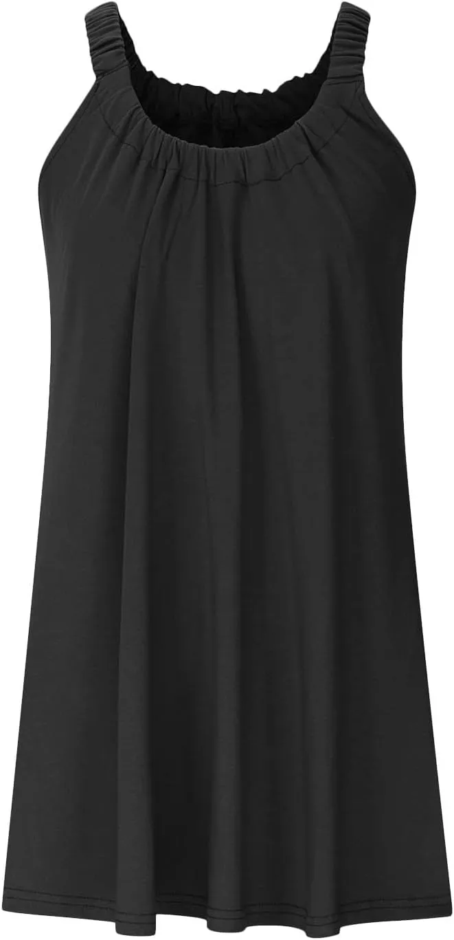 Womens Summer Sundresses Vest Sling Beach Dresses Bikini Beachwear Coverups Casual Vacation Mini Dress