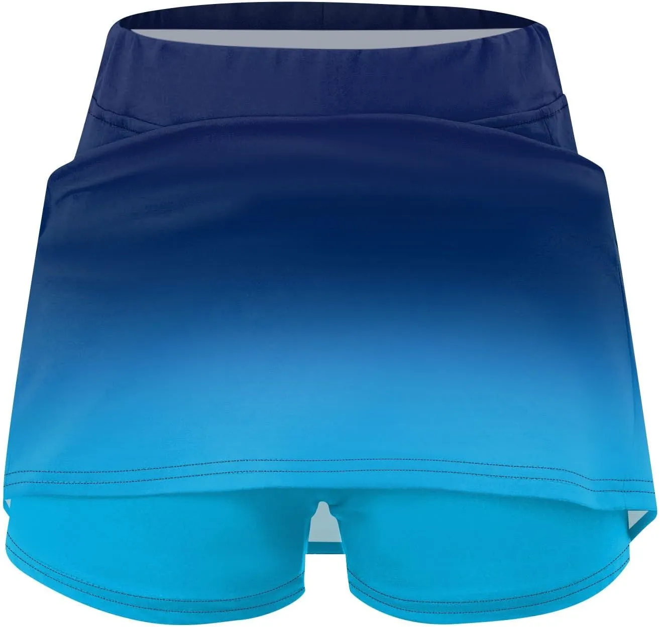Women's Tennis Golf Skirts Gradient High Waisted Inner Shorts for Athletic Skorts with Pockets, S-5XL