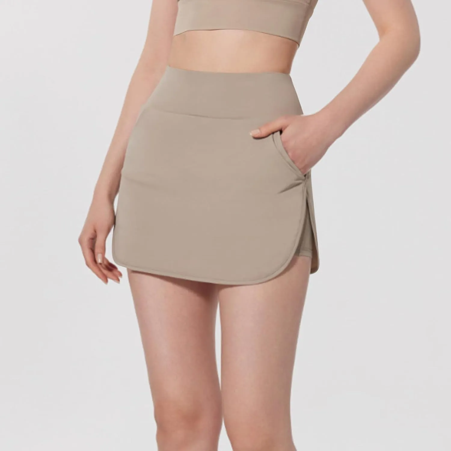 Womens Workout Skorts Trendy Casual Pencil Athletic Mini Skorts High Waist Tight Fitness Yoga Bodycon Tennis Skirts