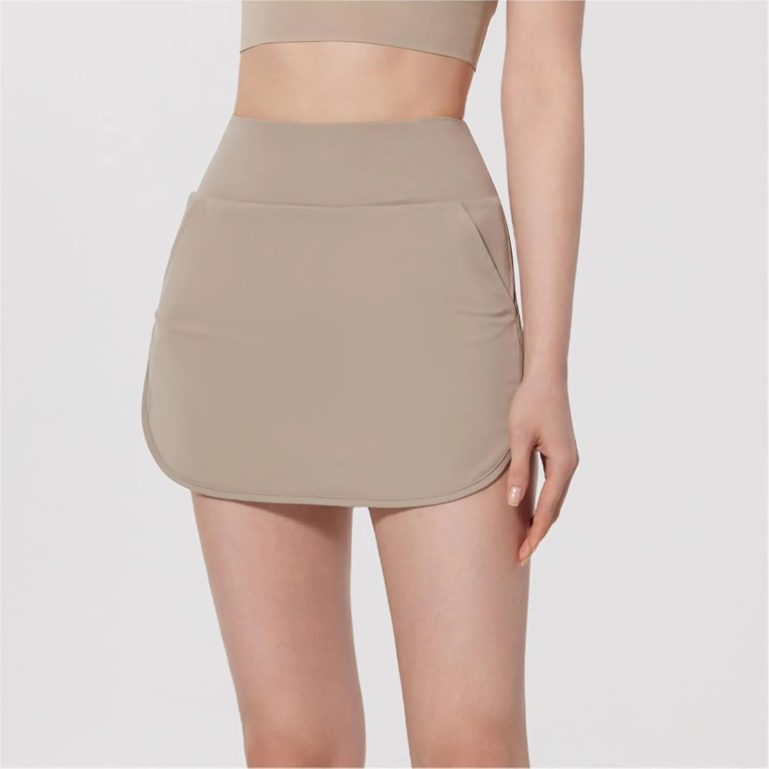 Womens Workout Skorts Trendy Casual Pencil Athletic Mini Skorts High Waist Tight Fitness Yoga Bodycon Tennis Skirts