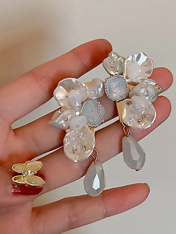 xakxx Stylish Rhinestone Pearl Earrings Accessories