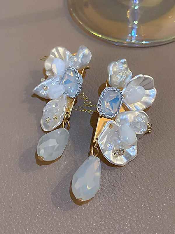 xakxx Stylish Rhinestone Pearl Earrings Accessories