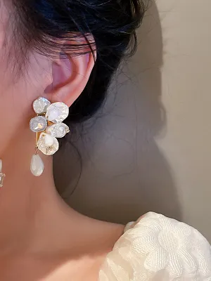xakxx Stylish Rhinestone Pearl Earrings Accessories
