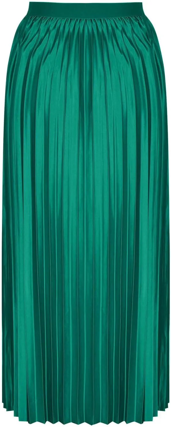 Xiaojmake Pleated Midi Skirts for Women A-Line High Elastic Waisted Summer Flowy Beach Maxi Skirt Chiffon Long Swing Skirts