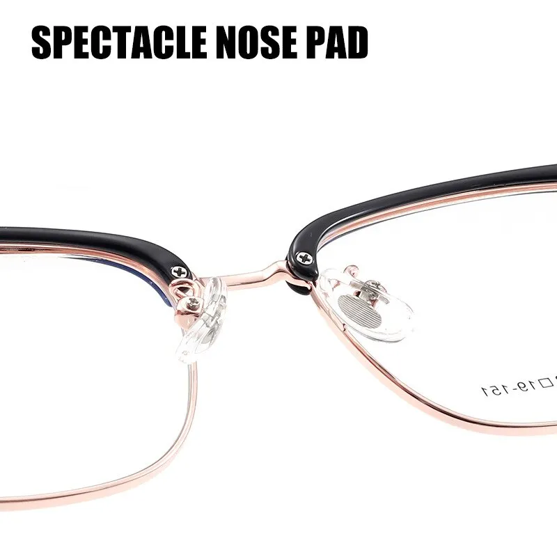 Yimaruili Men's Full Rim Square Alloy Acetate Frame Eyeglasses 8535YF